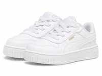 Sneaker PUMA "Carina Street Sneakers Mädchen" Gr. 21, weiß (white gold) Kinder