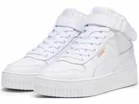 Sneaker PUMA "Carina Street Mid Sneakers Damen" Gr. 36, weiß (white gold) Schuhe