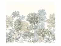 KOMAR Vliestapete "Painted Palms" Tapeten Gr. B/L: 300 m x 250 m, Rollen: 1 St., bunt