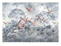 KOMAR Vliestapete "Flamingos in the Sky" Tapeten 400x280 cm (Breite x Höhe) Gr. B/L: