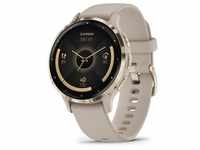Smartwatch GARMIN "VENU 3S" Smartwatches grau (french gray, softgold) Fitness-Tracker