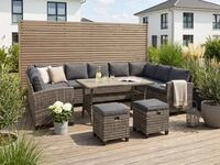 KONIFERA Gartenlounge-Set "Rotterdam" Set, 3x 3er Sofa, 2x Hocker, 1x Tisch