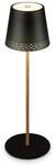 BRILONER LEUCHTEN LED Tischleuchte "KIKI", schwarz, natur, 1, &Oslash; 12cm H: 38cm, 1
