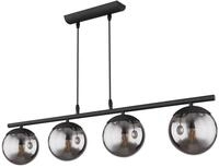 GLOBO LIGHTING Pendelleuchte "BLAMA", schwarz (schwarz matt), 4, &Oslash; 15cm H: 120cm, 1