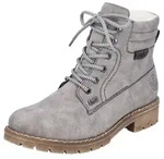 Winterstiefelette RIEKER, Damen, Gr. 36, grau, Lederimitat, used, Basic, Schuhe