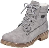 Winterstiefelette RIEKER, Damen, Gr. 36, grau, Lederimitat, used, Basic, Schuhe