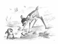 Disney Leinwandbild "Bambi & Klopfer"