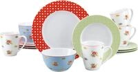 CreaTable Kombiservice "Geschirr-Set Emily" Service, romantisches Blumendekor, 16
