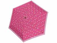 Knirps Taschenregenschirm "Rookie manual, triple pink reflective", für Kinder; mit