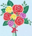 Ravensburger 025520, Ravensburger Malen nach Zahlen CreArt Rosenstrau&szlig;
