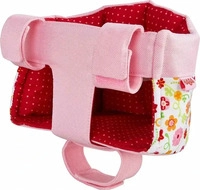 Haba 304109, Haba Puppen-Fahrradsitz Blumenwiese rot/pink