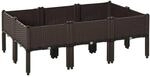 Outsunny Hochbeet braun H/T/L: ca. 44x80x120 cm