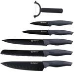 Messerset schwarz Edelstahl 6 tlg.