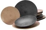 CreaTable Tafelservice Catania Mix anthrazit Steinzeug 12 tlg.
