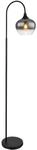 GLOBO Stehlampe schwarz Metall B/H/T: ca. 25x150x39 cm E27 1 Brennstellen