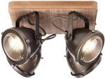 Brilliant Deckenleuchte Carmen Wood 72035/84 braun Metall Holz B/H/L: ca. 29x17,5x29