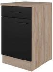 Unterschrank Capri schwarz matt B/H/T: ca. 50x85x60 cm