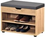 Kesper Schuhschrank mit Sitzkissen Eiche Spanplatte B/H/L: ca. 30x45x60 cm