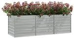 Garten-Hochbeet silber Stahl B/H/L: ca. 80x77x240 cm