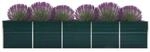 Garten-Hochbeet gr&uuml;n Stahl B/H/L: ca. 80x45x400 cm