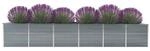 Garten-Hochbeet grau Stahl B/H/L: ca. 80x77x480 cm