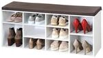Kesper Schuhschrank mit Sitzkissen wei&szlig; Spanplatte B/H/L: ca. 29,5x48x103,5 cm
