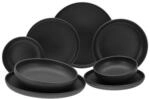 CreaTable Tafelservice Uno Black schwarz Steinzeug 8 tlg.