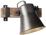 Brilliant Spot Plow schwarz braun Metall Holz B/H/T: ca. 17x24x25 cm E27 1