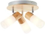 Brilliant Spot Babsan 51434/50 natur wei&szlig; Holz Metall B/H/T/D: ca. 20x11,5x18x20 cm