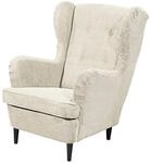Sessel Oskar creme Velourstoff B/H/T: ca. 78x102x98 cm