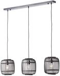 Brilliant Pendelleuchte Woodrow 93778/76 natur schwarz Bambus Metall B/H/T: ca.
