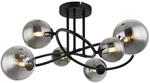 GLOBO LED-Deckenleuchte Rauch mattschwarz Glas Metall B/H/T: ca. 59x35x62 cm 6