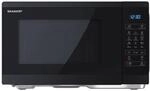 Sharp Mikrowelle mit Grill YC-MG252AE-B schwarz Stahl B/H/T: ca. 47,2x28x34,5 cm