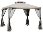 Outsunny Gartenpavillon beige Metall B/H/L: ca. 295x263x295 cm