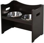 PawHut Futterstation dunkelbraun MDF B/H/T: ca. 54x47x32 cm