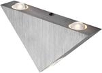 GLOBO LED-Wandleuchte silber Aluminium B/H: ca. 16,5x9 cm