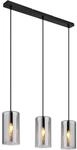 GLOBO Pendelleuchte schwarz Metall B/H/T: ca. 11x120x63 cm E14 3 Brennstellen