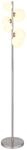 GLOBO Stehlampe nickel matt Metall B/H/T: ca. 28x155x29,5 cm G9 6 Brennstellen
