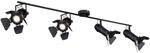 GLOBO Spotschiene Egon schwarz Metall B/H/L: ca. 16x27x111 cm GU10 4...