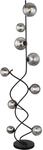 GLOBO Stehlampe schwarz Metall B/H/T: ca. 40x162x42,5 cm G9 9 Brennstellen