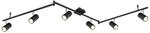 GLOBO Spot schwarz Metall B/H/T: ca. 10x18,5x180 cm GU10 6 Brennstellen