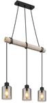 GLOBO Spot Rauch schwarz Glas Metall B/H/T: ca. 10x140x50 cm E27 3 Brennstellen