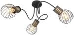 GLOBO Deckenleuchte gold schwarz Metall H/D: ca. 24x60 cm E27 3 Brennstellen