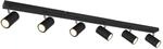 GLOBO Spot Robby schwarz Metall B/H/T: ca. 6x12x115 cm GU10 6 Brennstellen