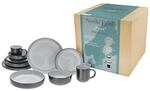CreaTable Kombiservice Nordic Fjord grau Steinzeug 10 tlg.
