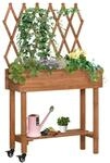 Outsunny Hochbeet braun B/H/L: ca. 29x130x79 cm