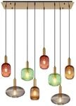 Pendelleuchte Normy messing Metall Glas B/H/L: ca. 48x125x125 cm E27 8...