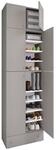 Schuhschrank Lona grau wei&szlig; B/H/T: ca. 70x240x39 cm
