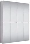 Garderobenschrank Mirror wei&szlig; B/H/T: ca. 148x191x34 cm