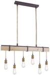 GLOBO Pendelleuchte Mucha rostfarbig Echtholz Metall B/H: ca. 100x167 cm E27 6